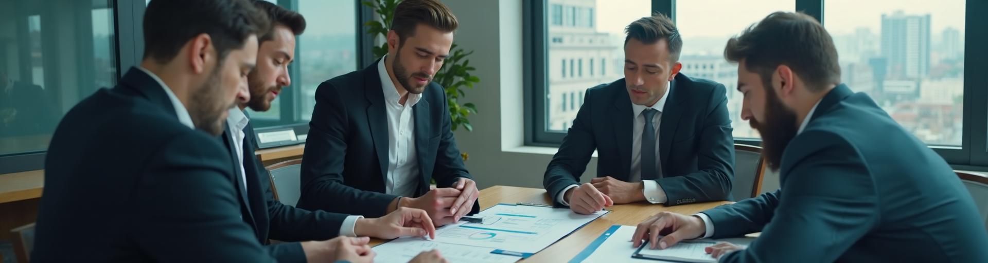 Real estate team collaborating