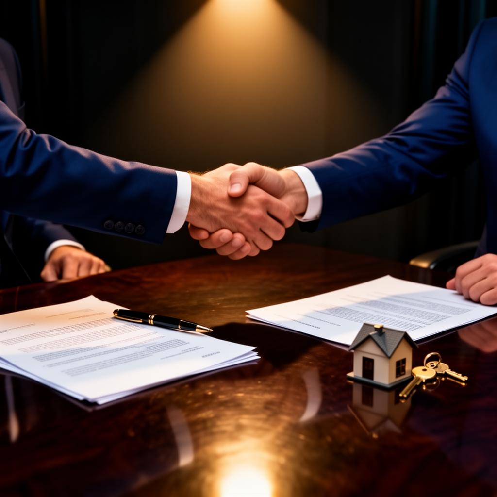 Professional handshake closing a deal